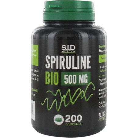 Sid Nutrition Organic Spirulina 500mg 200 Tablets