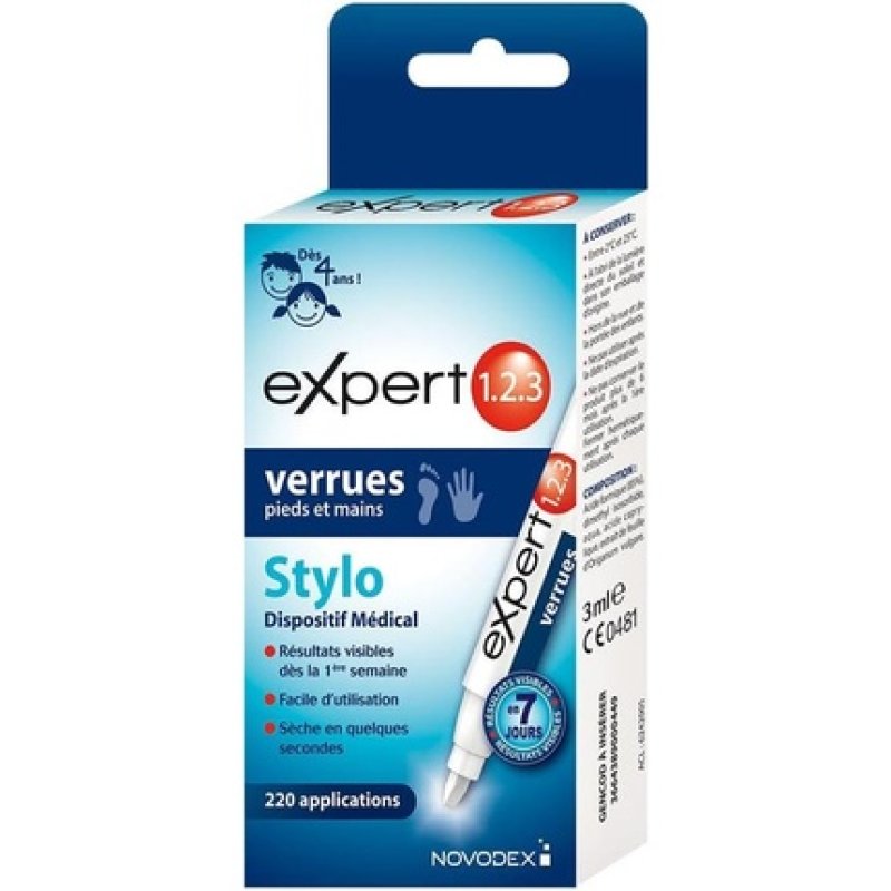 Novodex Expert 1.2.3 Foot and Hand Warts Pen 3ml
