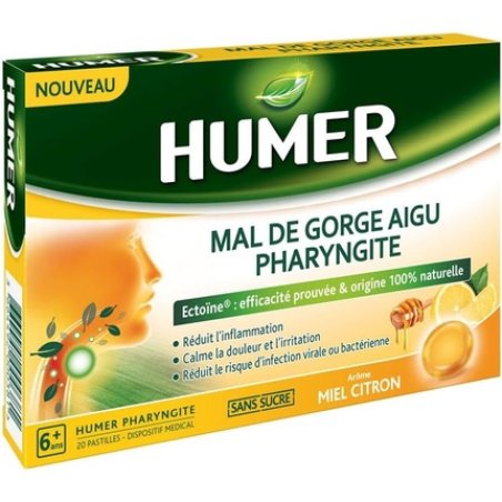 Acute Sore Throat Pharyngitis Honey Lemon Lozenges 20 Count