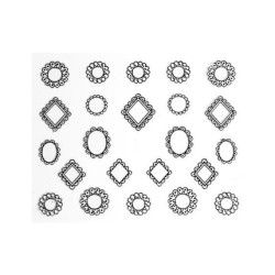 Beautynails Bna Precious Stone Ornament Silver Frame