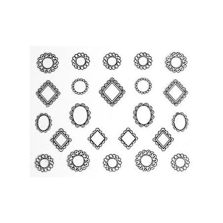 Beautynails Bna Precious Stone Ornament Silver Frame