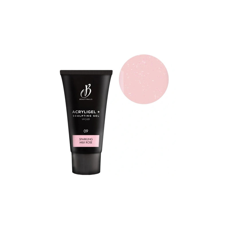 Beautynails Acryligel Tube Sparkling Milk Rose 30g