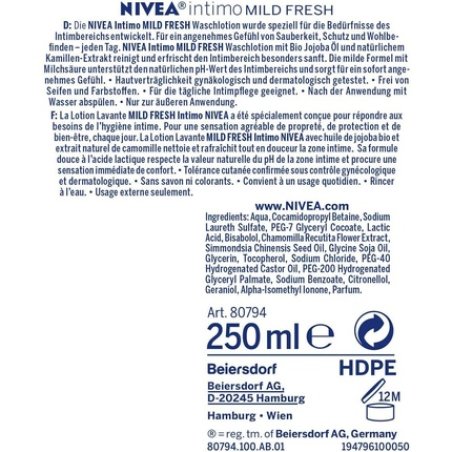 NIVEA 80794-01000 shower gel & body washes 250 ml Shower milk Women