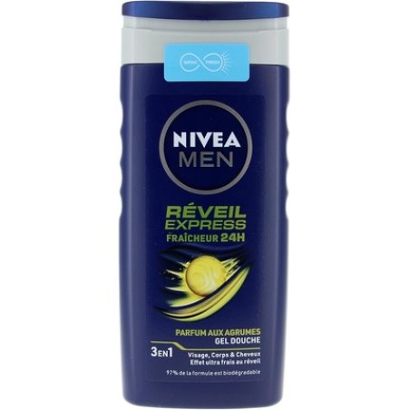 Nivea Men Reveil Express 24h Freshness Shower Gel 3-in-1 Face, Body, and Hair 250ml