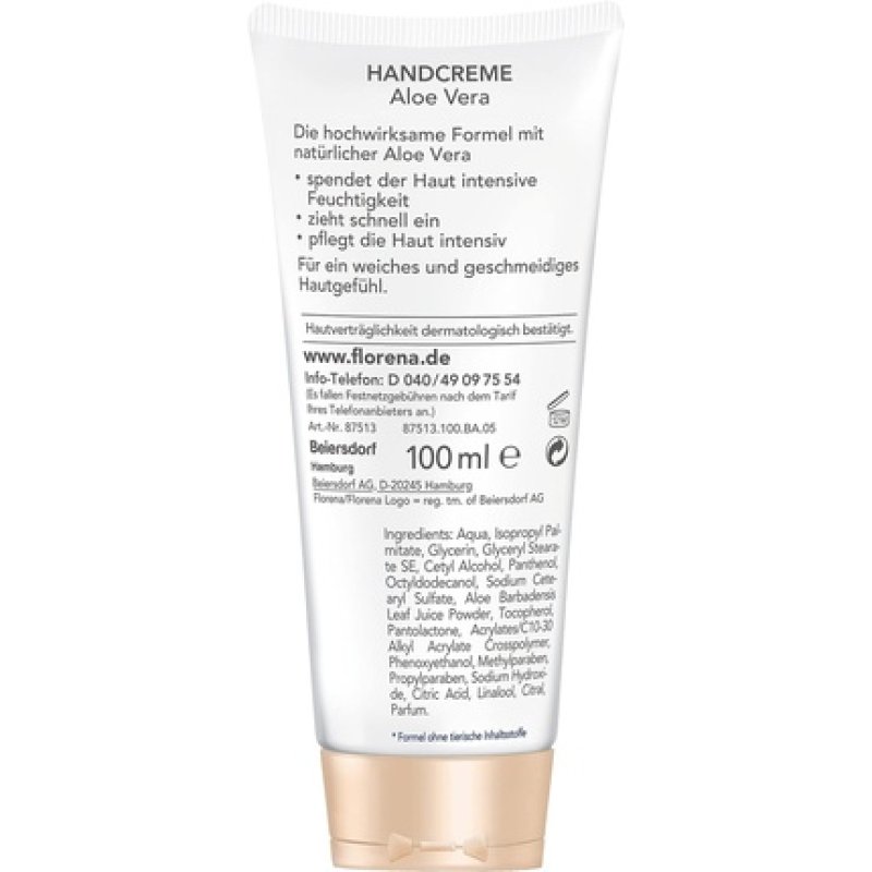 Florena Aloe Vera Hand Cream Vegan 100ml