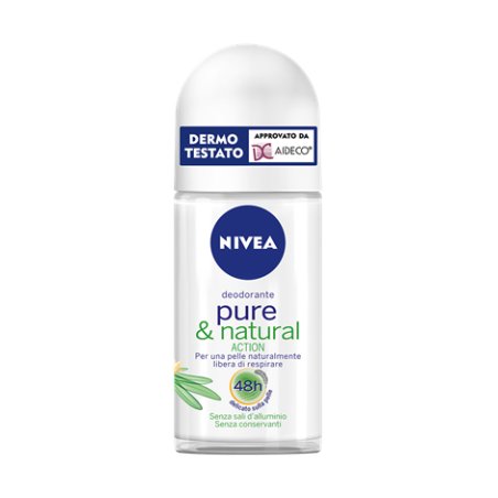 NIVEA Pure & Natural Déodorant roll-on 50 ml 1 pièce(s)