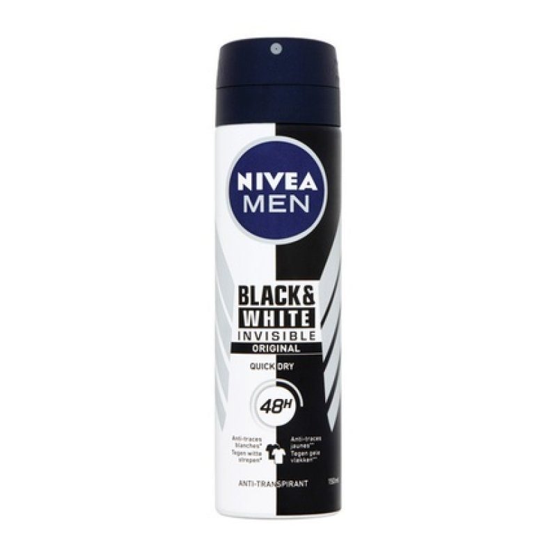 Nivea Men's Deodorant Spray Invisible Black & White Power