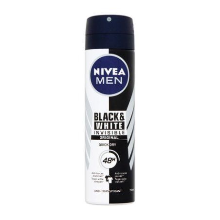 Nivea Men's Deodorant Spray Invisible Black & White Power