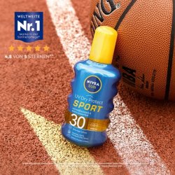 NIVEA SUN UV Dry Protect Sport Sun Spray SPF 30 200ml - Sweat and Water Resistant Sunscreen for Athletes