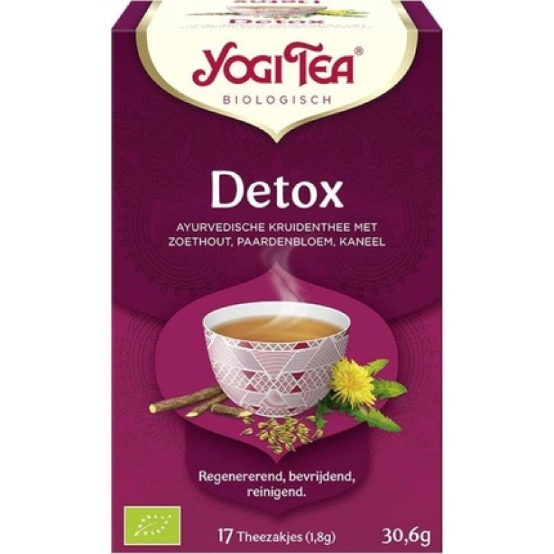 Yogi Tea Detox Organic Ayurvedic Herbal Tea with Licorice, Cinnamon, and Ginger