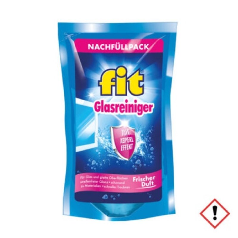 Fit Glass Cleaner Refill Streak-Free Fresh and Gloss 500ml