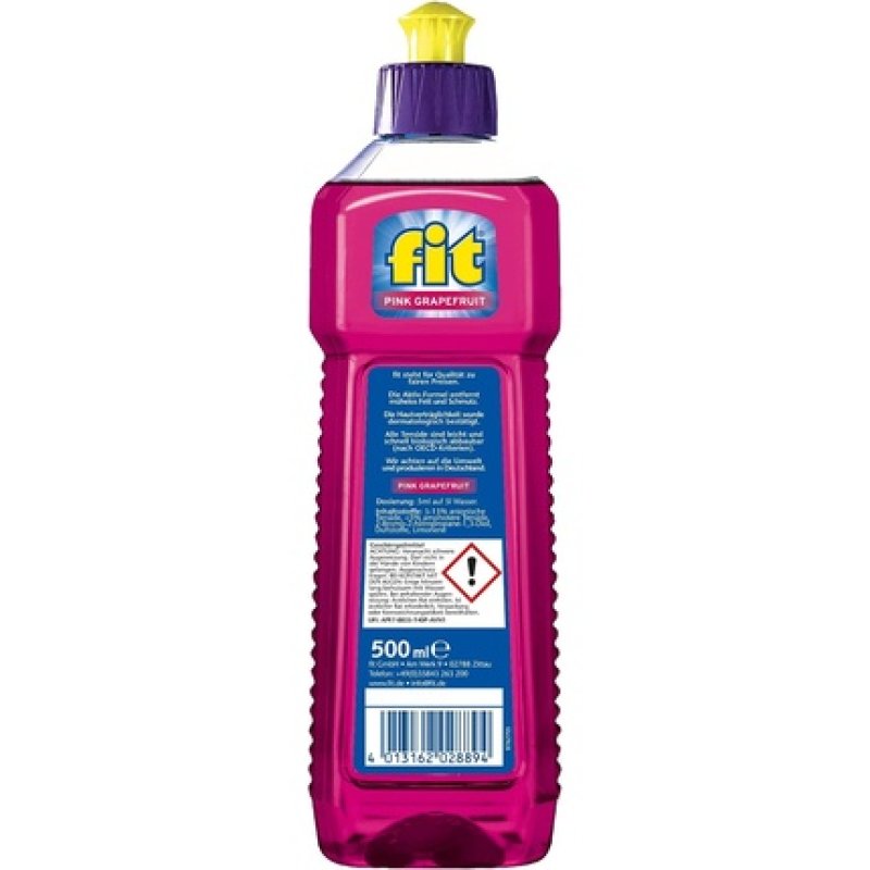 Fit Pink Grapefruit Washing Up Liquid 500ml