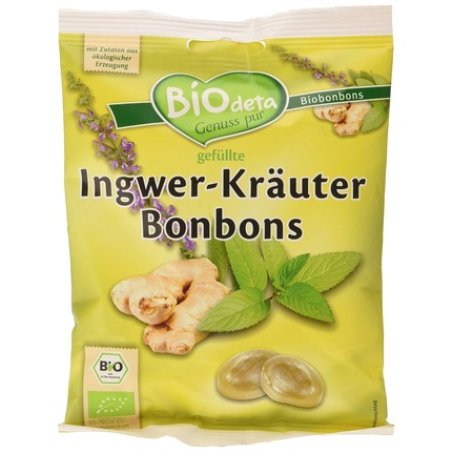 Biodeta Bodeta Filled Bonbons 75g Ginger-Herbal