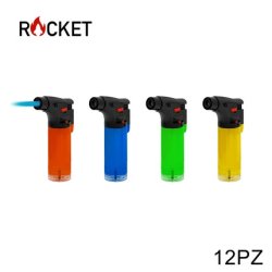 Rocket Turbo Torch Semi Transparent Colors Assorted 12 Pieces