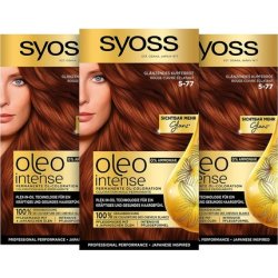 SYOSS Oleo Intense Permanent Oil Colouration Hair Colour 5-77 Shiny Copper Red with Nourishing Oil and Ammonia Free
