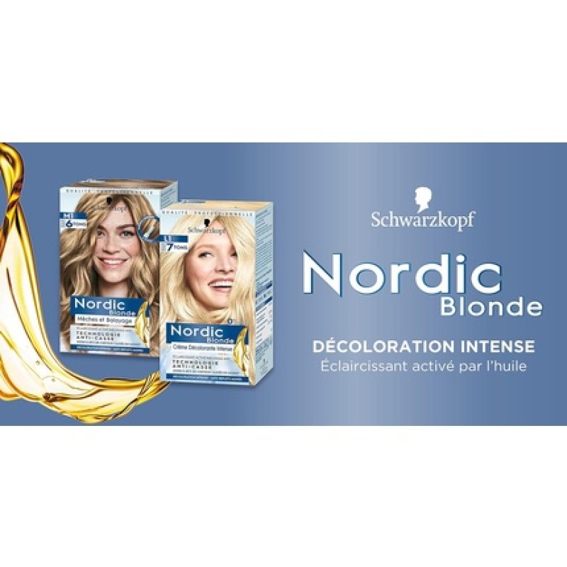 Schwarzkopf Nordic Blonde M1 Radiant Highlights Permanent Color - Lightens up to 6 Tones - with Activating Oil &