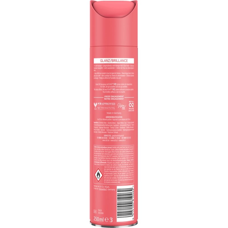 Schwarzkopf Taft Hairspray Shine Hold Level 4 0.25L