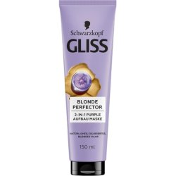 Gliss Blonde Perfector 2-in-1 Purple Building Hair Mask 150ml Hair Treatment