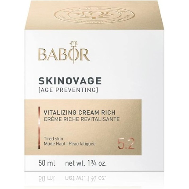 BABOR SKINOVAGE Vitalising Cream Rich Face Cream for Tired and Stressed Skin Revitalising Moisturiser 50ml