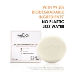 WeDo Professional Light & Soft Plastic-Free Shampoo Bar for Fine or Normal Hair 80g