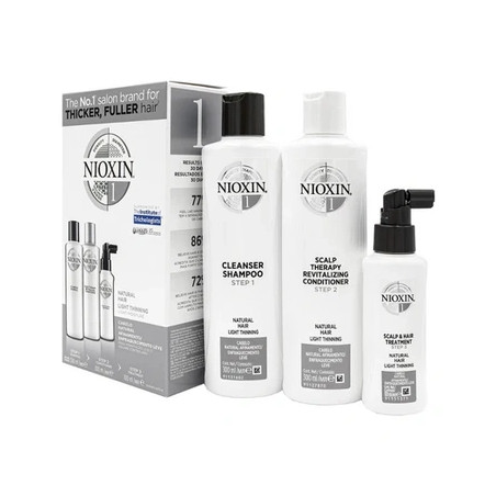 Nioxin System 1 Full Size Kit For Natural Hair Light Thinning