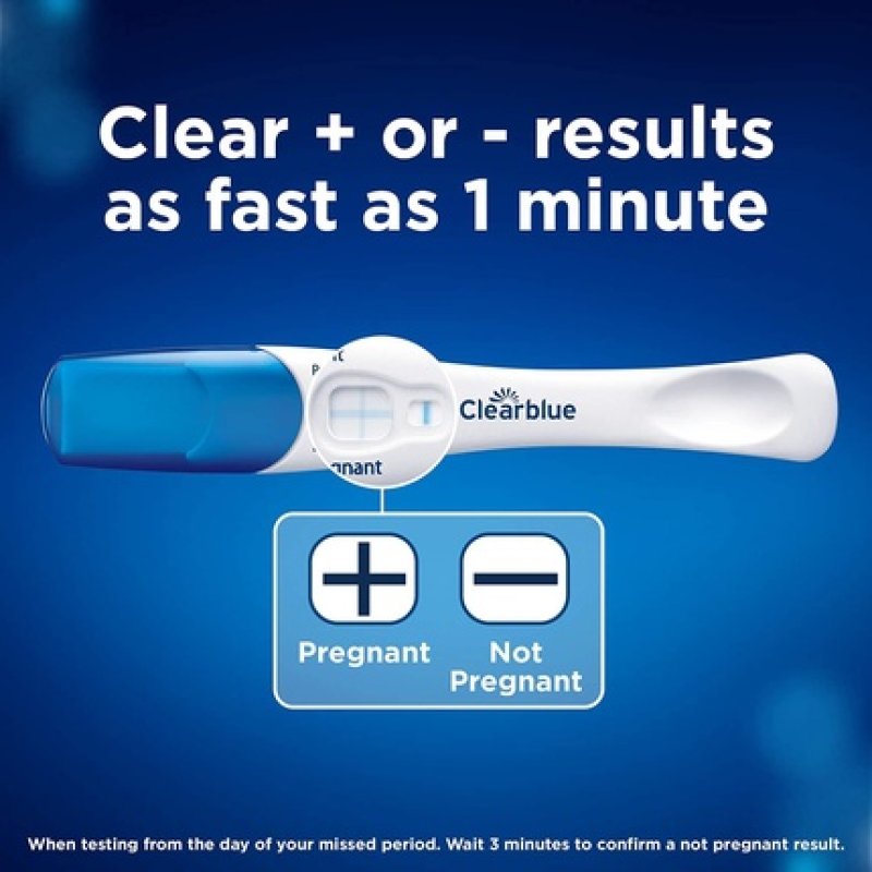 Clearblue Rapid Detection Pregnancy Test Results in as Fast as 1 Minute - Pack of 2 Tests