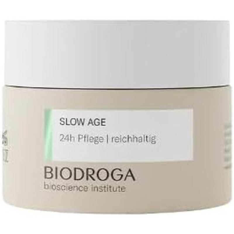 BIODROGA Bioscience Institute Slow Age 24H Care Rich 50ml Anti-Ageing Moisture Reduces Lines & Wrinkles Gives Energy