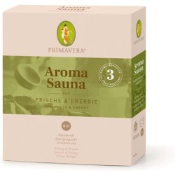 PRIMAVERA Aroma Sauna Set Freshness & Energy Organic 3 x 10ml - Breath Power, Energy Source, Citrus Joy - Sauna Oil,