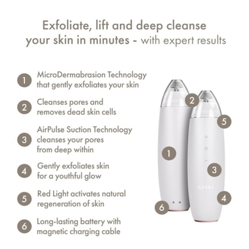 Geske Smartappguidedtm Microdermabrasion Blackhead Remover 7 in 1