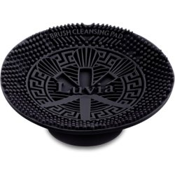 Luvia Silicone Makeup Brush Cleaning Mat with Suction Cup - Professional Makeup Brush Cleaner Black