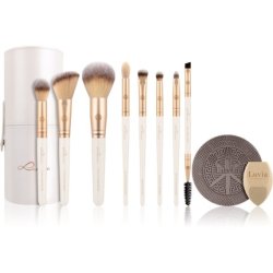Luvia Cosmetics Prime Vegan Brush Set with Champagne Case - 10 pcs