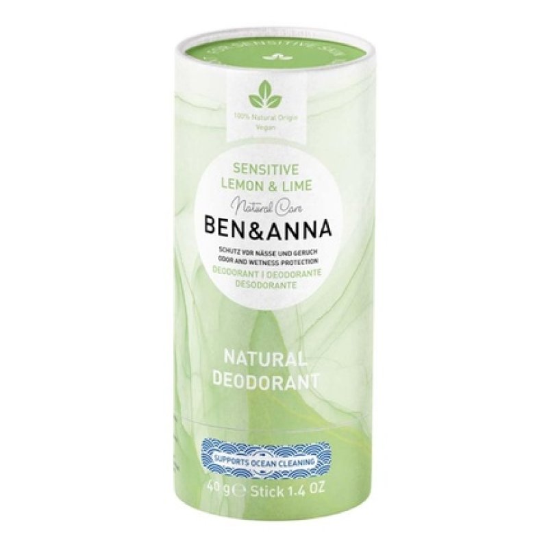 Ben & Anna Lemon & Lime Sensitive Deo Papertube 40g