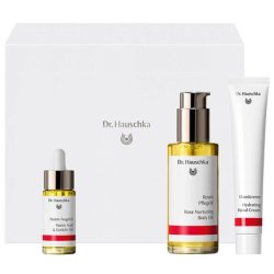 Dr. Hauschka Beautiful Body Set - Body Cream 50ml, Rose Body Oil 75ml, Neem Nail Oil 18ml