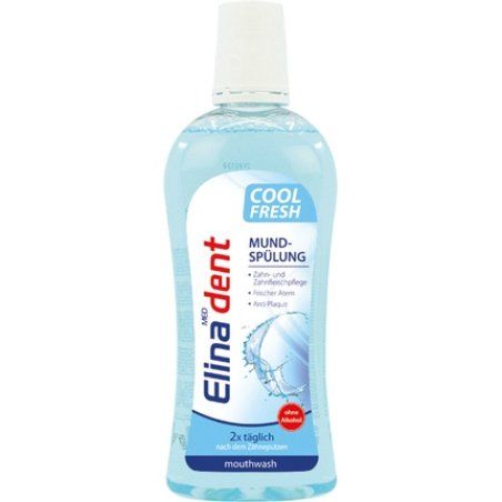Elina Tooth Mouthwash Elina 500ml Cool Fresh - Cares For Teeth & Gums, Reduces Plaque And Fresh Breath, Without Alcohol