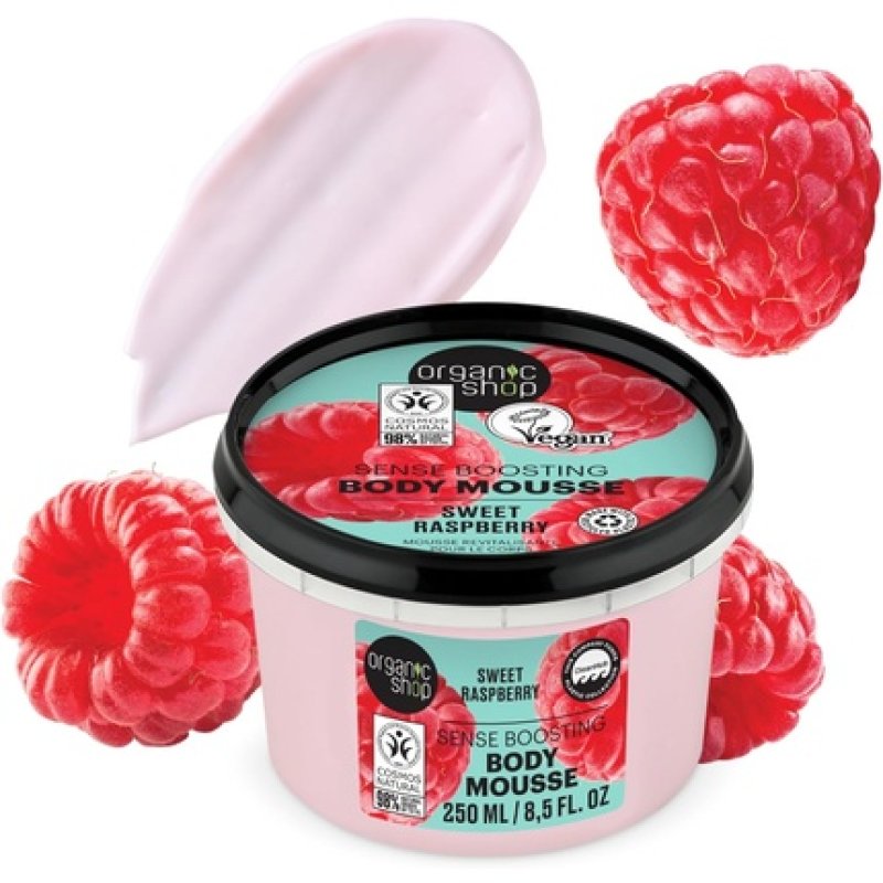Organic Shop Sense Boosting Body Mousse Sweet Raspberry 250ml