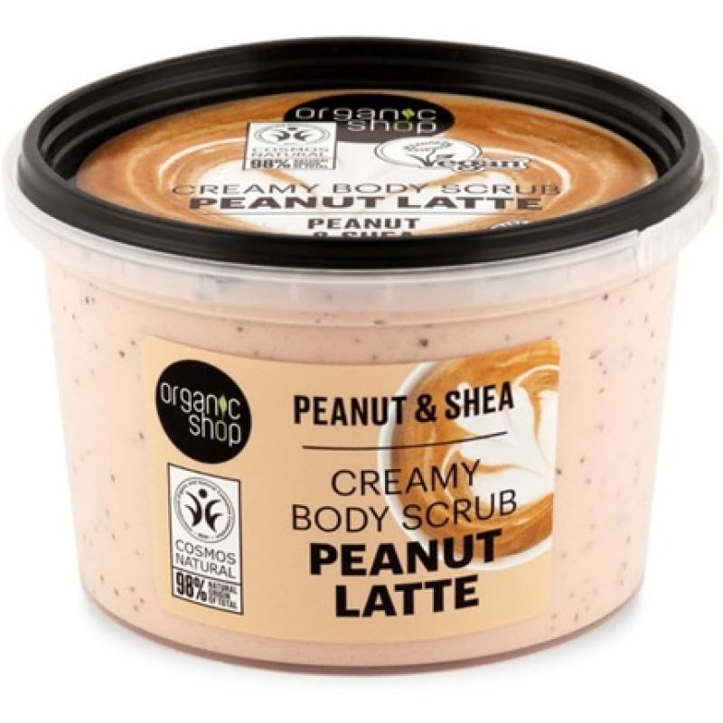 Organic Shop Peanut Latte Creamy Body Scrub with Peanut and Shea 250ml