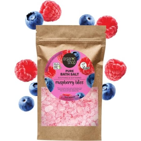 Organic Shop Raspberry Bliss Soothing & Softening Pure Bath Salt 500g