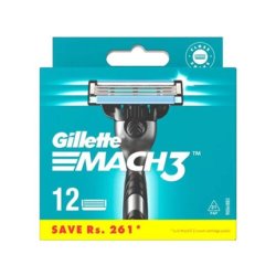 Gillette Mach3 Mens Refill Razor Blades 12 Cartridges