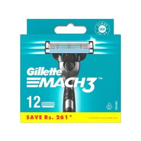 Gillette Mach3 Mens Refill Razor Blades 12 Cartridges