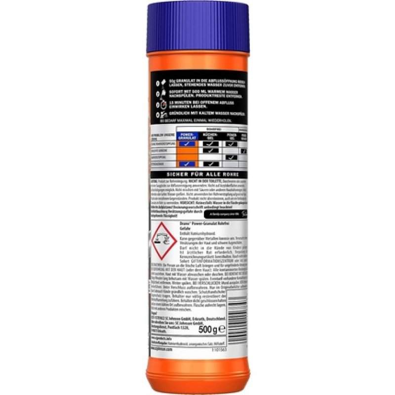 Drano Power Granules Drain Cleaner for Kitchen Clogs 10 Applications 500g