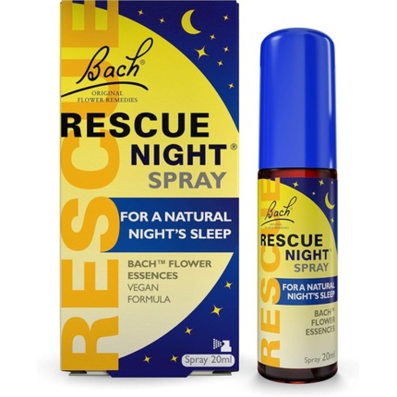 Rescue Night Spray 20ml for a Natural Night's Sleep with Natural Flower Essences