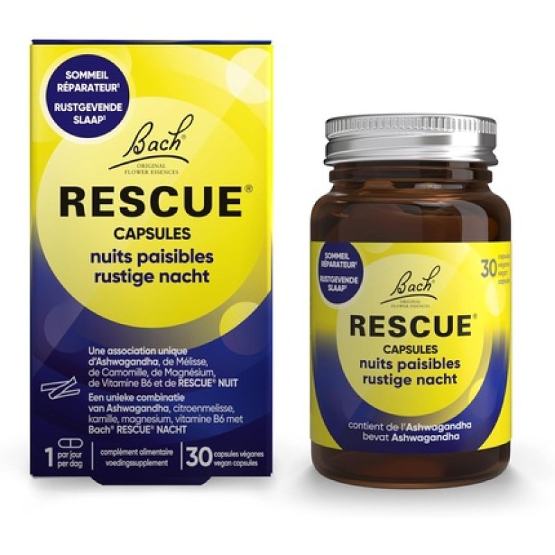 Rescue Night Peaceful Night Capsules for Restful Sleep and Optimal Relaxation