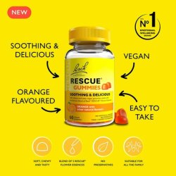 Nelsons Rescue Remedy Gummies Orange Flavour 60 Vegan Gummies
