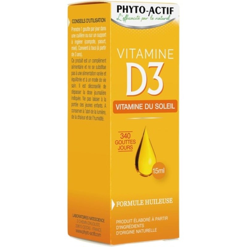 Phyto-Actif Vitamin D3 Food Supplement for Immunity and Vitality