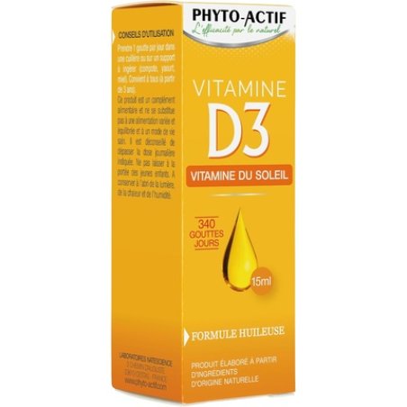 Phyto-Actif Vitamin D3 Food Supplement for Immunity and Vitality