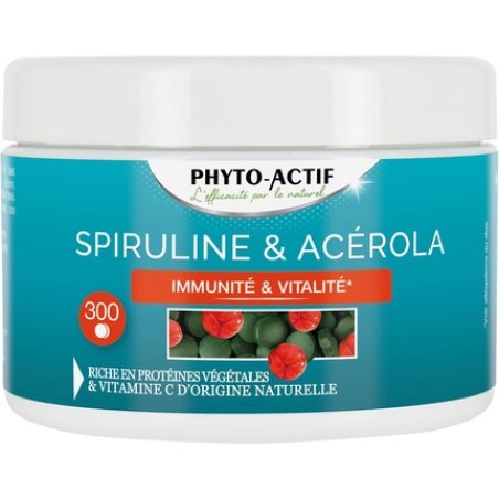 Phyto-Actif Spirulina & Acerola Dietary Supplement for Immunity & Vitality