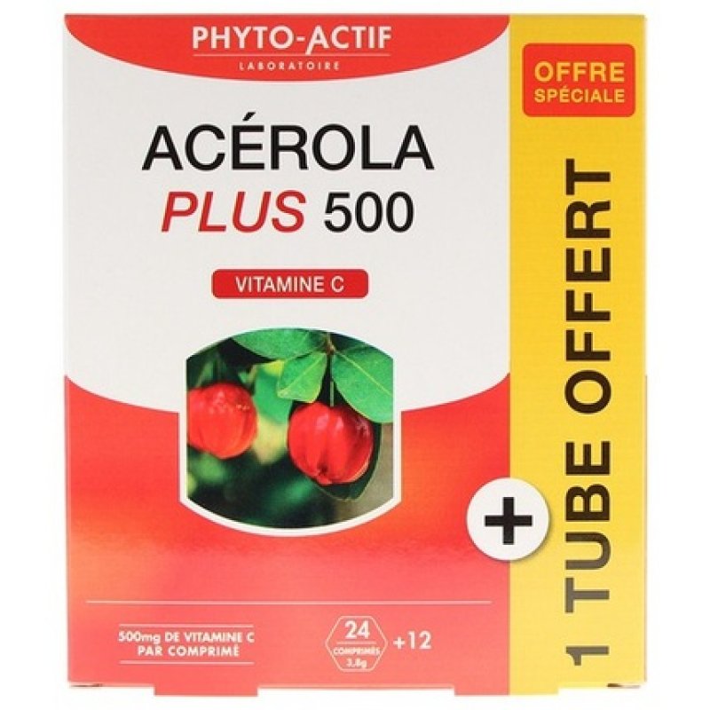 Acerola Plus 500 Dietary Supplement 24 Capsules