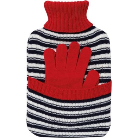 2 in 1 Hot Water Bottle and Gloves 2L Natural Rubber