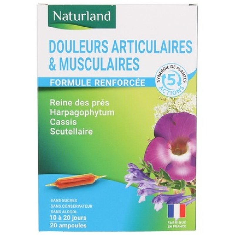 Naturland Joint and Muscle Pain Dietary Supplement 20 Ampoules