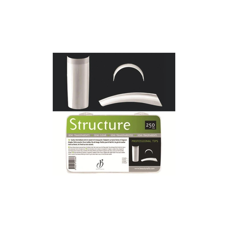 Beautynails Bna Semi-Transparent Structure Tips X250